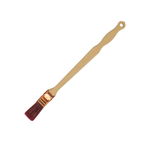 pennello radiatore con setola fucsia ghiera ramata e manico legno